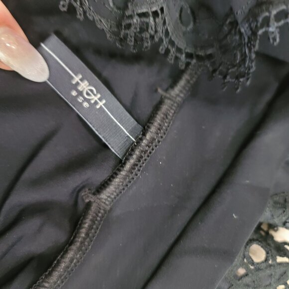 H.I.G.H Black Long Sleeve Lace Collar Dress With Bow ruffles Gothic Victorian 29 - Picture 11 of 12